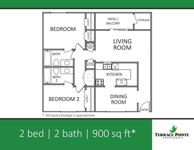 Plano de planta - River Bend Apartments