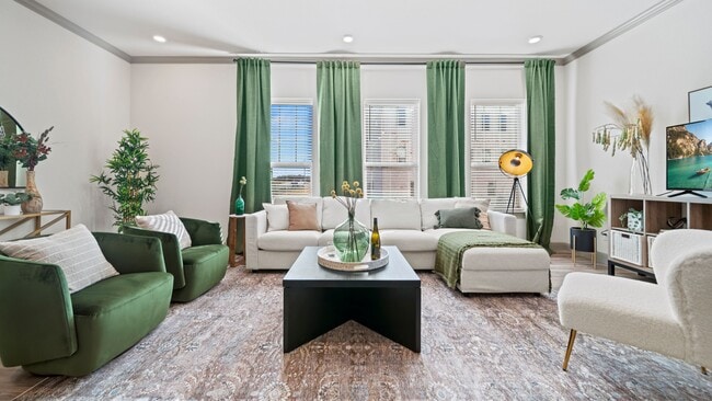 Model Home Living Room - The Summit Brownstones