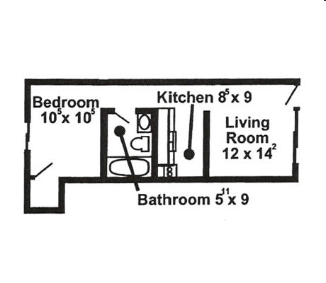 1 HAB/1 2BA - Hawkeye Village Apartments