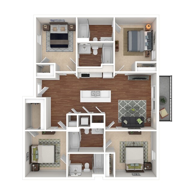 The Qube D.1Q - 4x4 Floorplan - The Q'ube