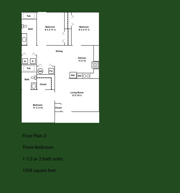 3 HAB/1.5 BA - Springhill Apartments