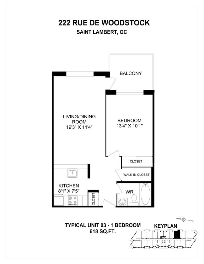 Plan d'étage - 222 Rue Woodstock