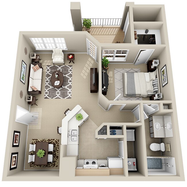 Cypress Floorplan - Brickyard Apartments