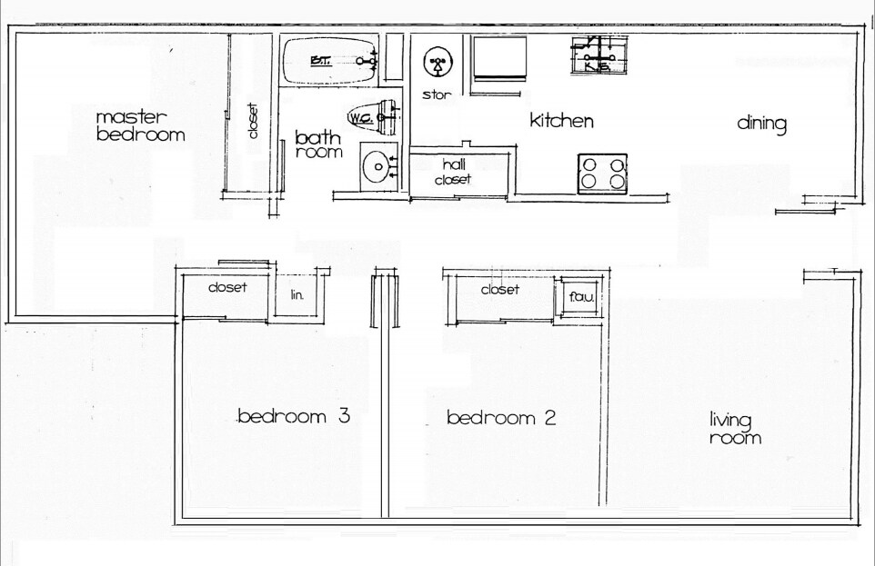 3 habitaciones/1 baño - ClearLake Apartments