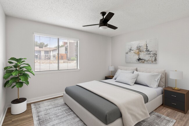 Bedroom at South Lamar Village Apartments in Austin, TX 78704 - South Lamar Village