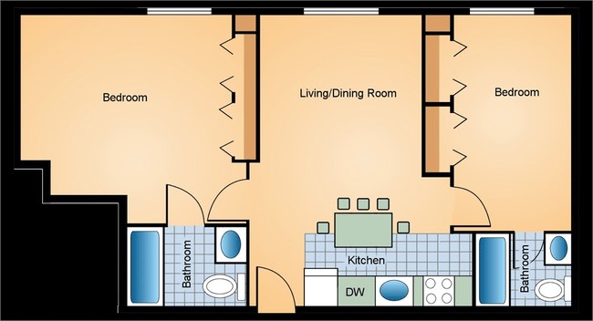 2BR/2BA - Burrowes Corner