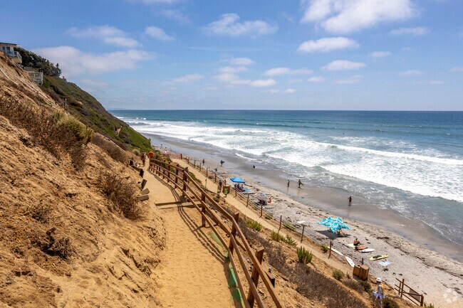 Encinitas Parks Leucadia State Beach for people to walk the beach and mountainous path.