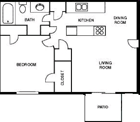 Floorplan - Hilltop Manor Apartments