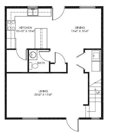 1HAB/1BA - North Ridge Apartments & Townhomes