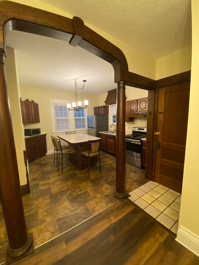 Kitchen viw from dining room - 895 Woodbine Ave