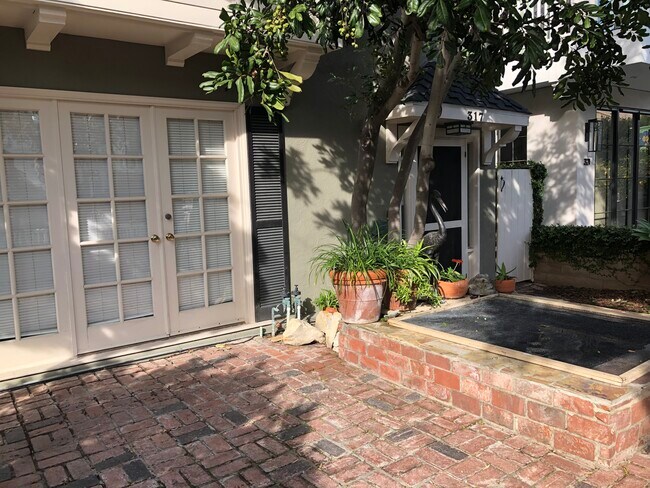 Front patio and koi pond - 317 7th St