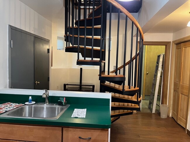 Stairway down from upstairs bedroom - 12 Wigglesworth St