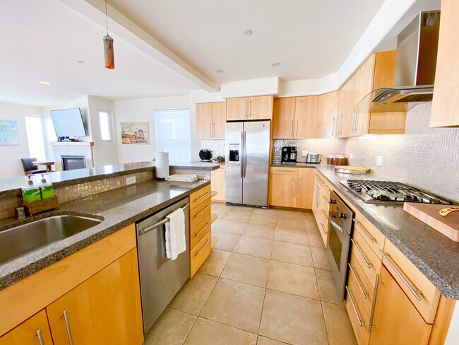 Open kitchen with stainless steel, high end appliances - 2931 Ocean Front Walk
