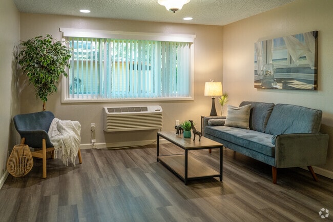 1BR, 1BA, - 540SF - Livingroom - Parkview Apartments - 55+ Senior Apartments