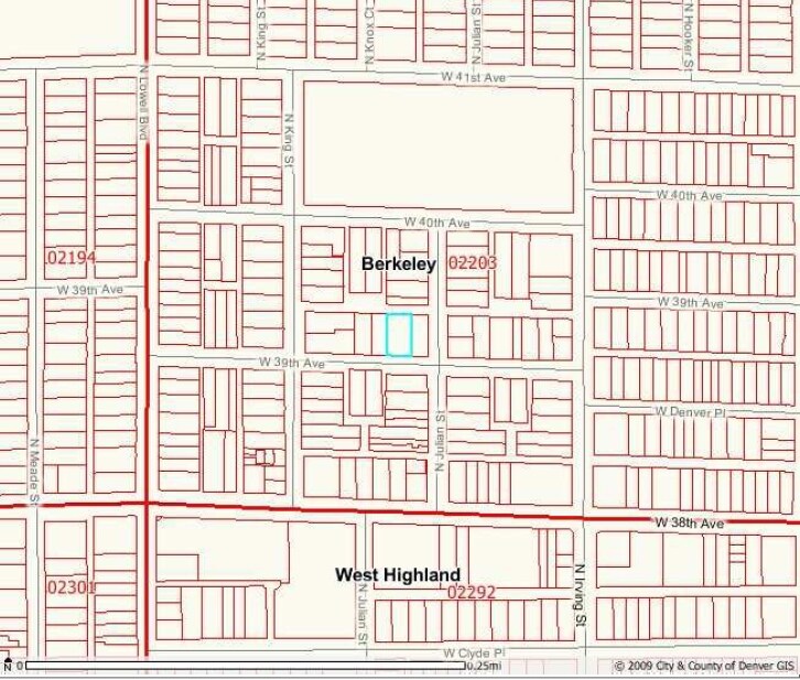 Parcel Map - 3411-3419 W 39th Ave