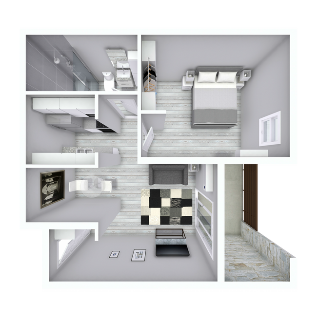 HighPointe_1BedwDen 3D FloorPlan.png - High Pointe