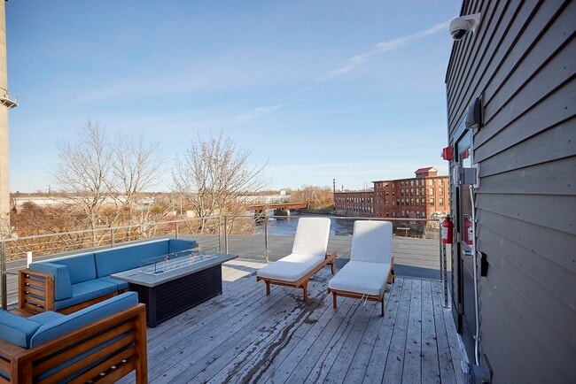 Rooftop deck with fireplace - Biddeford Residential
