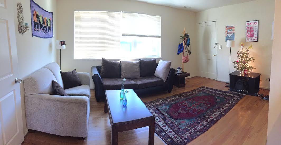Living room panorama - 610 Merrimon Ave