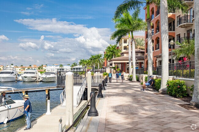 Boaters on Marco Island can moor adjacent to popular restaurants and shopping plazas.