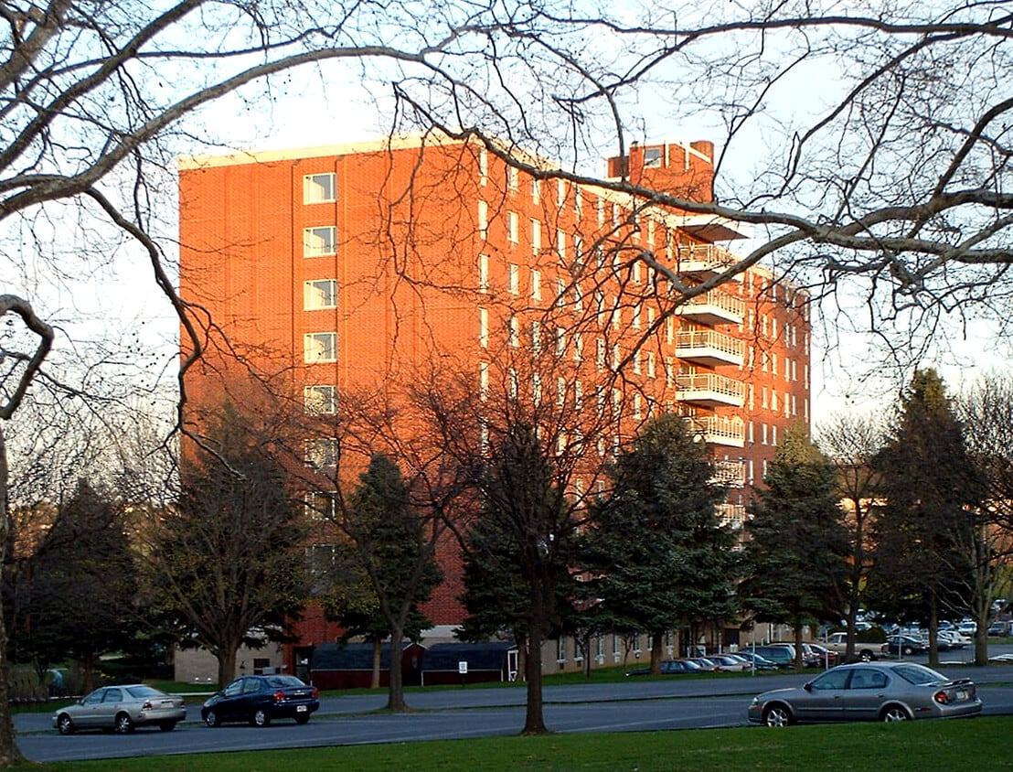 View from the northwest - Cedar View Apartments