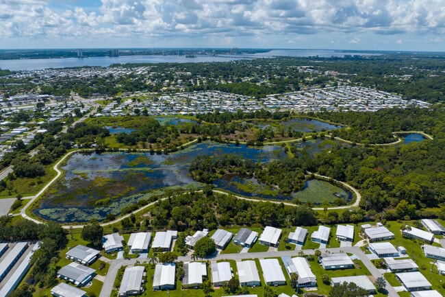 An aerial view of Powell Creek Preserve.