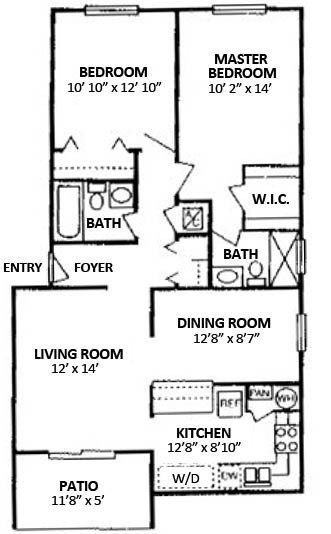 2BR/2BA - Fox Hollow