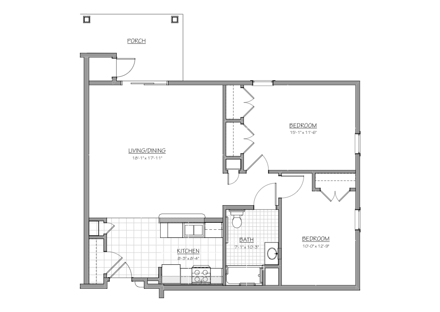 2BR/1BA - Medford Senior Residence