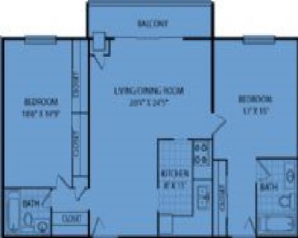 Kimberly Park Apartments – Two Bedroom Split Suite