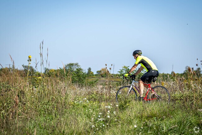 Lake In The Hills Estates has more than 6 miles of asphalt and 5 miles of on-road bike paths.