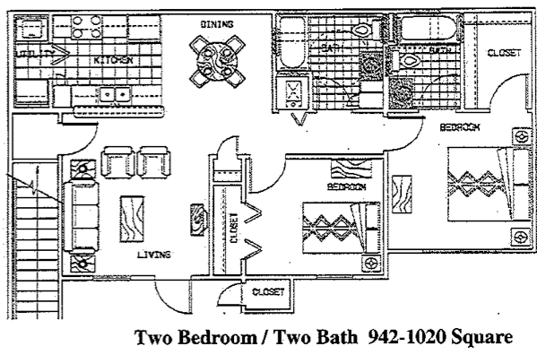 2HAB/2BA - Valley Creek Apartments