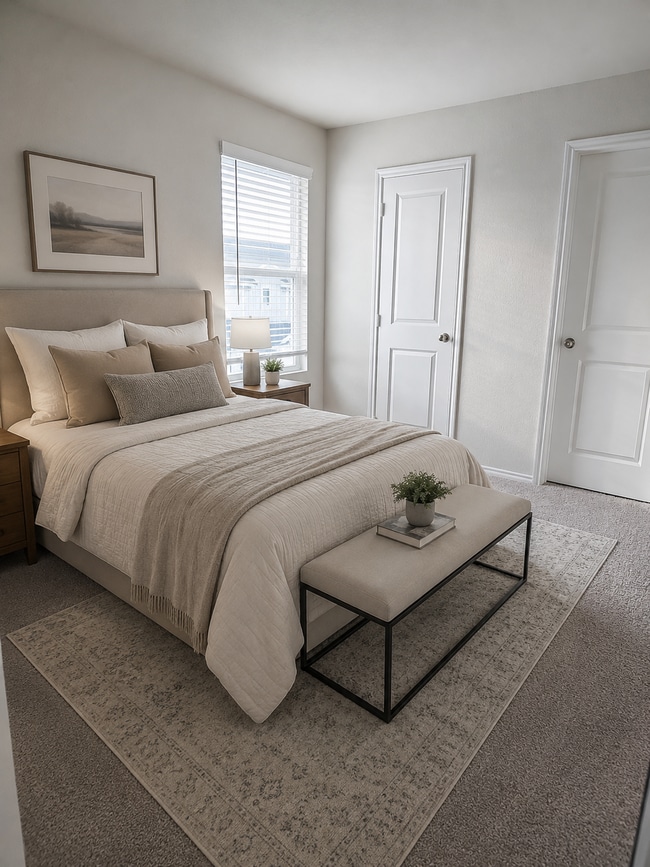 virtually staged master Bed - 7239 Converse Ridge Ln