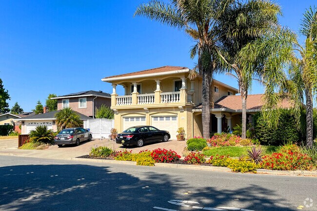 Mediterranean-style homes dot the Newark landscape near Lake Blvd.