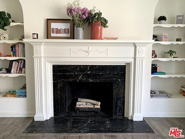 Fireplace - Living Room - 212 S Rexford Dr