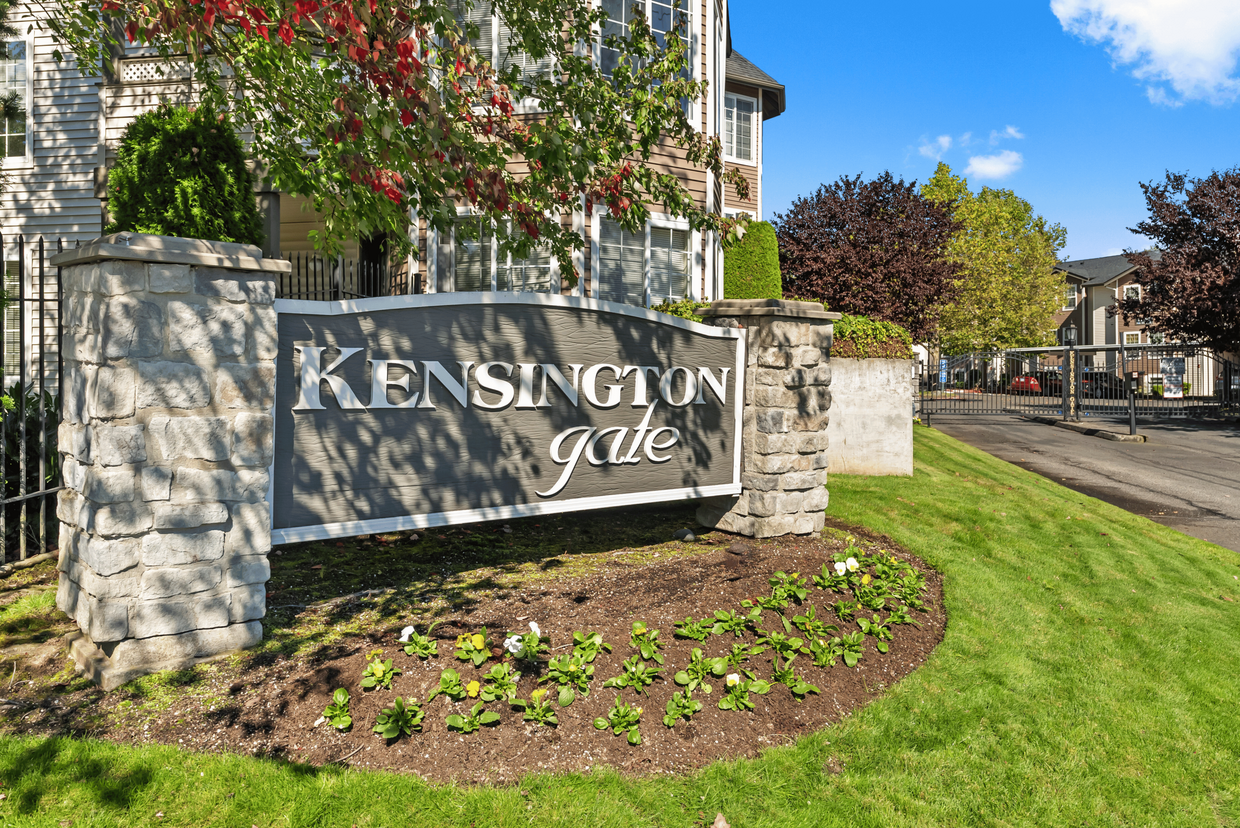 Community Sign l Upscale Parkland Apartments for Rent l Tacoma, WA l Kensington Gate - Kensington Gate Apartments