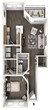 1 Bedroom / 1 Bathroom Townhome - 760 sq ft