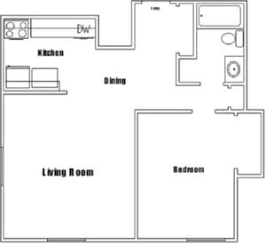 1BR/1BA - Diplomat Apartments