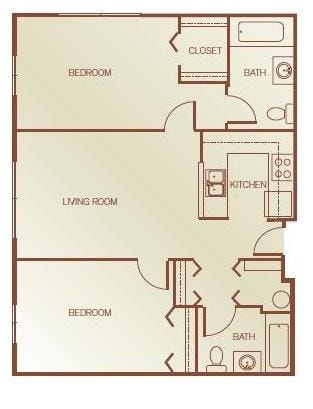 2BR/2BA - Park View at Rosedale