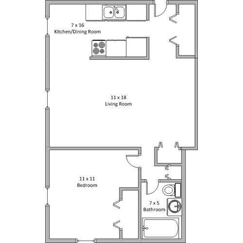Plano de planta - Country Inn West