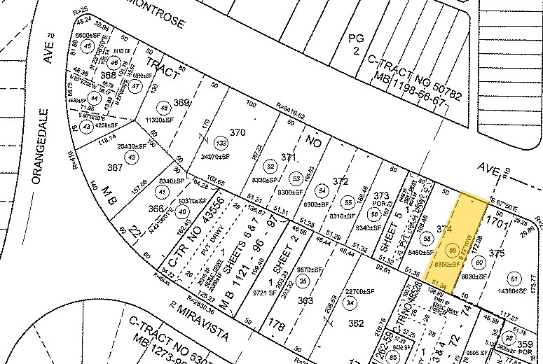 Mapa de la parcela - 2310 Montrose Ave
