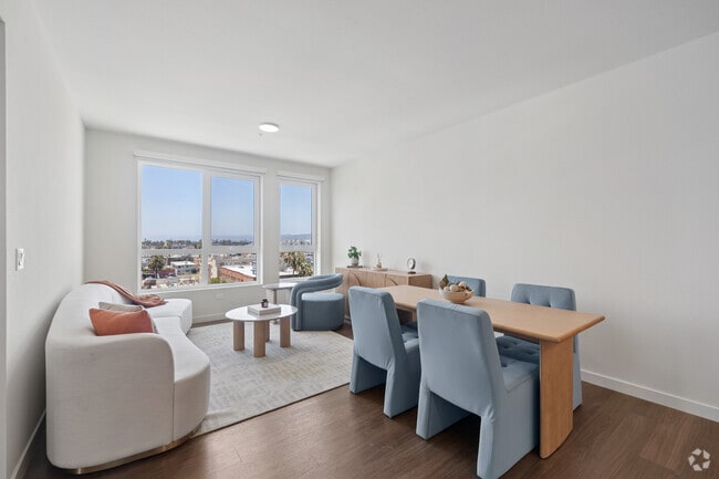 2BR, 2BA - 984SF - Living Room - Maru Apartments