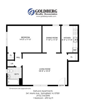 1 HAB/1 2BA - Baltusrol Apartments