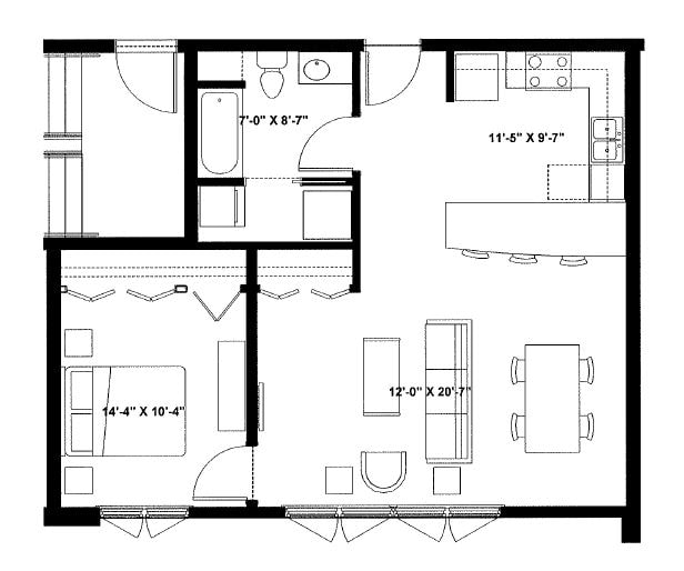 The Ideal Apartments Madison Wi Floorplan The Ideal