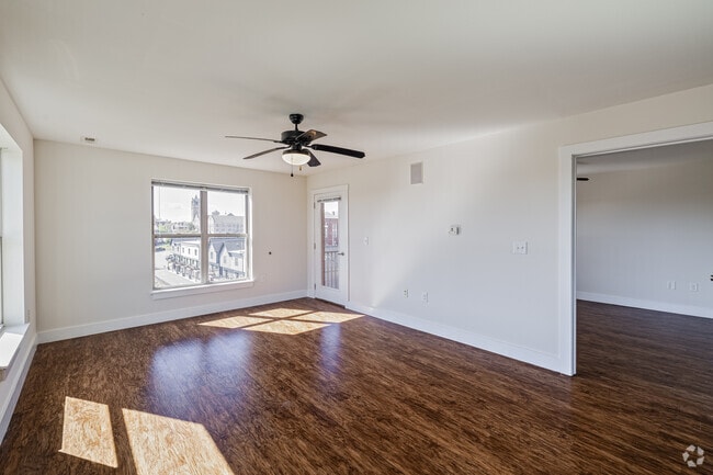 2BR, 2BA - 1,000SF - Living Room - Gish Flats