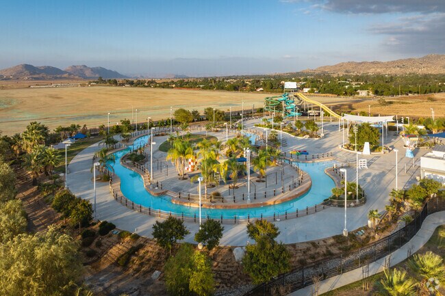 Perris residents can cool off at DropZone Waterpark on the waterslides and lazy river.