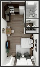 Studio Floor Plan - The Axis at 1435