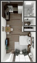 Studio Floor Plan - The Axis at 1435