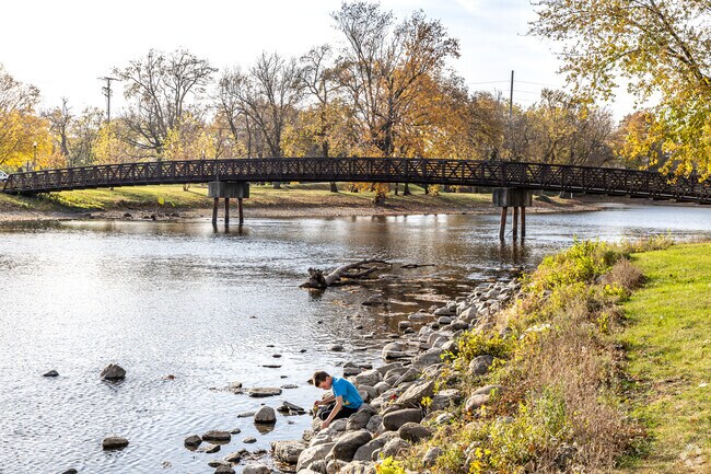 Stop for some peace and quiet along the 7 Waters Trail in Burlington, WI.