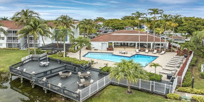 Building exterior with swimming poll and sitting area - Avana at the Moors