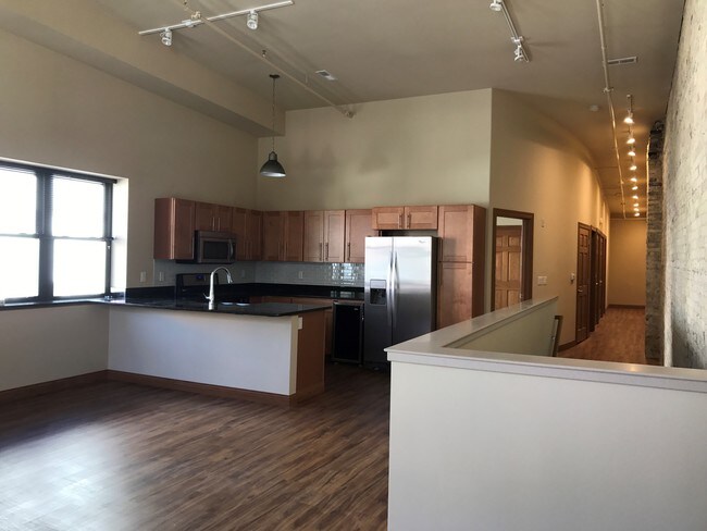 Kitchen and Living Space - Mabbett & Breeds Block Apartments