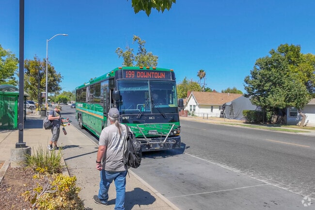There is a convenient bus stop connecting the community in Central Marysville.